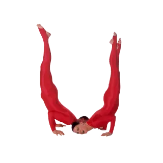 🅰 gymnastics, contortion, acrobatic, flexibility, performance art telegram sticker