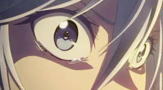 💦 anime, eyes, close up, tear, emotional, sad telegram sticker