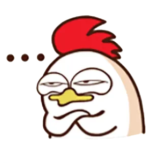 😴 ... Huhn, Meme, Lustig, Ausdruck, Ablehnung, Denken telegram sticker