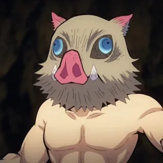 👺 Inosuke Hashibira Demon Slayer Anime, Demon Slayer, Inosuke, Hashibira, Personnage, Masque Sanglier telegram sticker