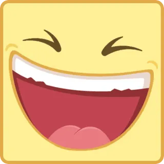 😆 Emoji, Uśmiech, Śmiech, Szczęśliwy, Twarz, Wyraz telegram sticker