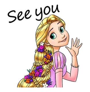 👸 Rapunzel Tangled Rapunzel, Disney, Rapunzel - Neu verföhnt, Prinzessin, Zeichentrick, Gruß whatsapp sticker