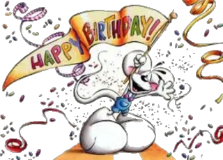 ❤ HAPPY BIRTHDAY! aniversário, celebração, festa, desenho animado, rato telegram sticker