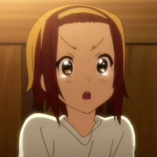 😭 Anime, Garota, Desenho animado, Expressão, K-On, Fofo telegram sticker