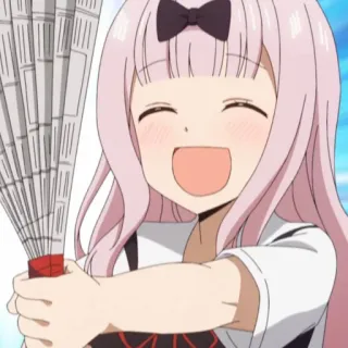 😄 Chika Fujiwara Kaguya-sama: Love Is War anime, girl, chika fujiwara, love is war, cute, cheerful, happy whatsapp sticker