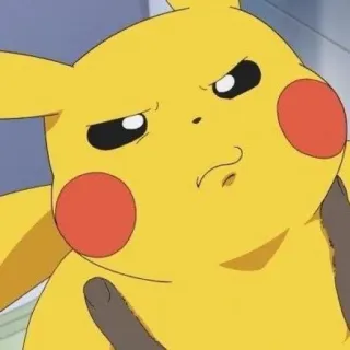 ⚡️ Pikachu pokemon, arrabbiato, anime, giallo, carino telegram sticker