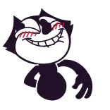 ☺️ Felix the Cat gato, desenho animado, Félix o Gato, retro, sorrindo, feliz whatsapp sticker