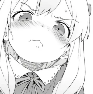 ☹️ Anime, Ragazza, Triste, Carina, Manga telegram sticker