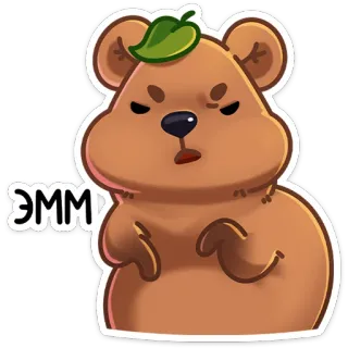 🤔 ЭММ Bär, Cartoon, Tier, Süß, Sticker whatsapp sticker