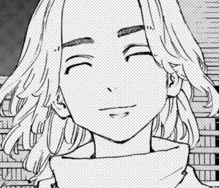 🪦 Manga, Anime, Sorriso, Ritratto, Cartone animato, Illustrazione telegram sticker