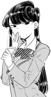 🤭 Komi Shouko Komi Can't Communicate Anime, Mangá, Komi Can't Communicate, Komi Shouko, uniforme escolar, tímida, garota whatsapp sticker