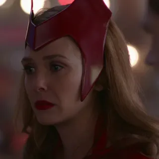 🙁 Wanda Maximoff Ванда, Алая Ведьма, Marvel, Супергерой, Элизабет Олсен, ВандаВижн whatsapp sticker