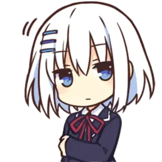 👍 Anime, Manga, Mignon, Fille, Chibi whatsapp sticker