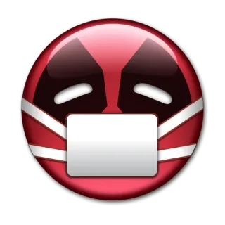 😷 Deadpool superhero, marvel, movie, comic, mask telegram sticker