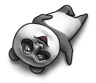 🥴 Panda, Zwierzę, Kreskówka, Słodkie, Śmieszne, Postać, Śpiący telegram sticker