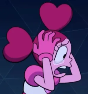 😥 Spinel Steven Universe cartoon, pink, crying, spinel, steven universe, sad whatsapp sticker