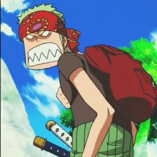 🌽 Roronoa Zoro One Piece anime, one piece, roronoa zoro, swordsman, pirate, manga, cartoon telegram sticker