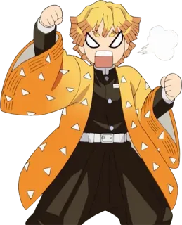 😡 Zenitsu Agatsuma Demon Slayer Anime, Demon Slayer, Zenitsu, Wütend, Charakter telegram sticker