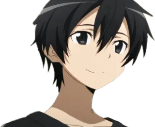 😊 Kirito Sword Art Online anime, kirito, sword art online, video game, adventure telegram sticker