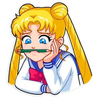 😟 Sailor Moon anime, girl, sailor, moon, cartoon, manga telegram sticker