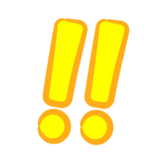 ‼️ tanda seru, peringatan, simbol, perhatian, tanda, kuning telegram sticker