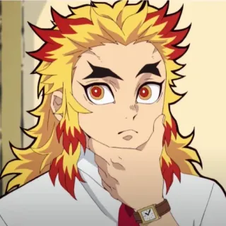 🤔 Rengoku Demon Slayer Anime, Personagem, Mangá, Demon Slayer, Rengoku, Kyojuro telegram sticker