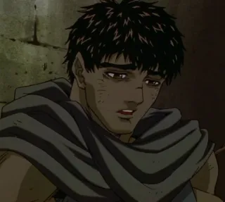 😔 Guts Berserk anime, manga, warrior, sword, fantasy telegram sticker
