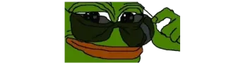 😎 Pepe the Frog meme, frog, sunglasses, internet culture telegram sticker