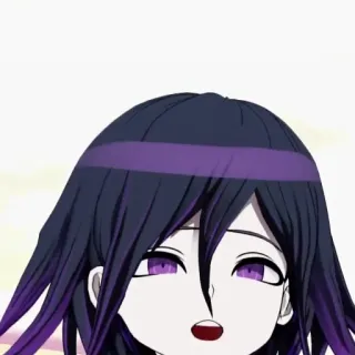 🥴 Kokichi Oma Danganronpa Аниме, Danganronpa, Кокичи Ома, Персонаж, фиолетовые волосы telegram sticker