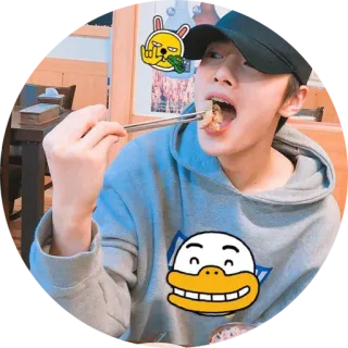 🍝 cartoon, emoji, man, eating, funny, character telegram sticker