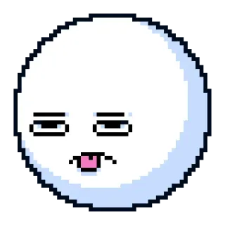 😛 pixel art, face, emoji, tongue, funny, cute, sticker telegram sticker