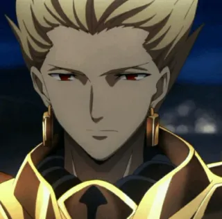✨ Gilgamesh Fate/Zero Anime, Postać, Król, Złoty, Sługa telegram sticker