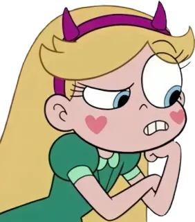 🤨 Star Butterfly Star vs. the Forces of Evil desenho animado, Star Butterfly, Disney, personagem, animado, série de TV telegram sticker