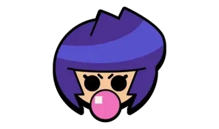 ⚾ hoạt hình, kẹo cao su, tóc tím telegram sticker