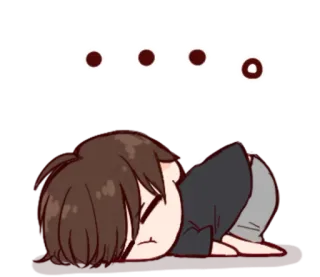 🎭 cartoni animati, esaurimento, stanco, assonnato, anime, manga telegram sticker