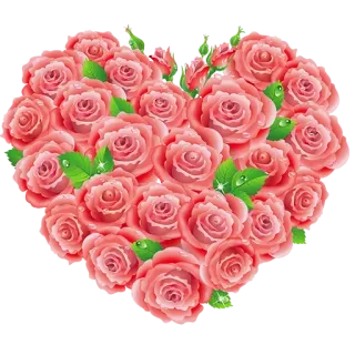 💙 roses, heart, flowers, floral, love, valentine's day telegram sticker