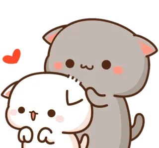 ✨ dễ thương, mèo, yêu, trái tim, hoạt hình telegram sticker