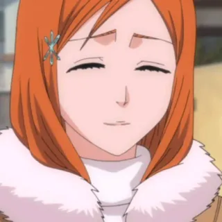 😊 Orihime Inoue Bleach anime, character, orange hair, bleach, orihime inoue telegram sticker