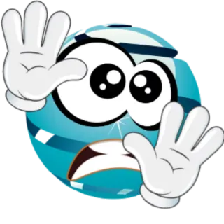 👐 Dibujo animado, Asustado, Cara, Aterrado, Emoji telegram sticker