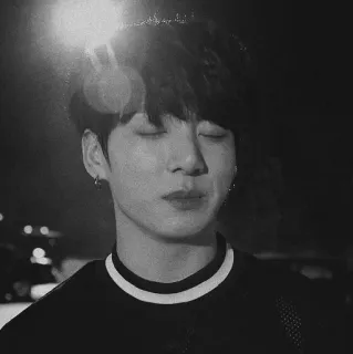 🕊 kpop, personne, noir et blanc, homme, homme, portrait whatsapp sticker