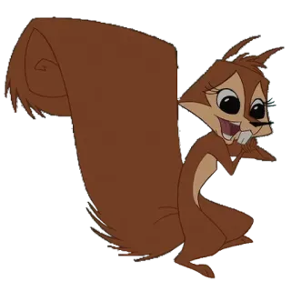 😍 esquilo, desenho animado, animal, marrom, fofo telegram sticker