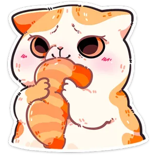 🐱 gatto, carino, gattino, animale domestico, animale, cartone animato, adesivo telegram sticker