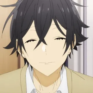 🖇 Izumi Miyamura Horimiya Anime, Manga, Horimiya, Izumi Miyamura, uśmiechnięty telegram sticker