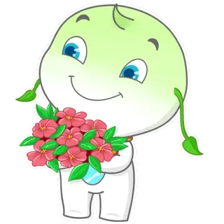 💐 kartun, bunga, imut, karakter, unik telegram sticker