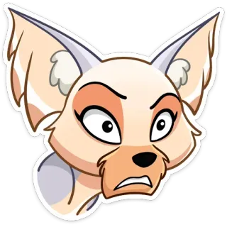 😡 Desenho animado, Animal, Raposa, Bravo, Fofo telegram sticker