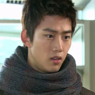 😲 man, scarf, portrait, person, asian telegram sticker