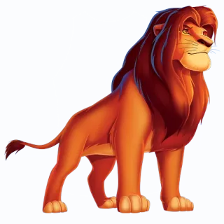 😐 Simba The Lion King leão, animal, desenho animado, disney, rei, simba telegram sticker