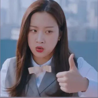 👍 wanita, jempol ke atas, positif, persetujuan telegram sticker