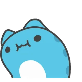 🤪 卡通, 可爱, 怪物, 蓝色, 动物, 角色 telegram sticker