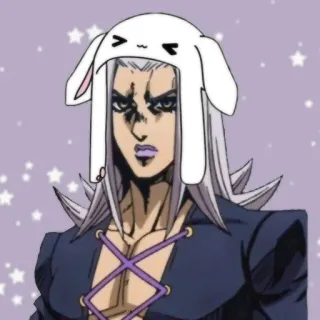 🔊 Leone Abbacchio JoJo's Bizarre Adventure Anime, Jojo, Abbacchio, Hasenohren, Charakter whatsapp sticker